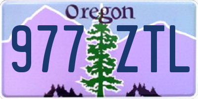 OR license plate 977ZTL