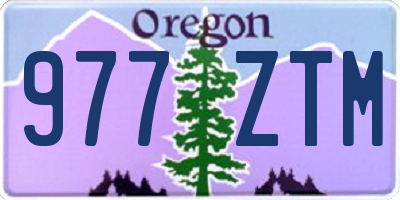 OR license plate 977ZTM