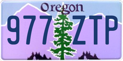 OR license plate 977ZTP