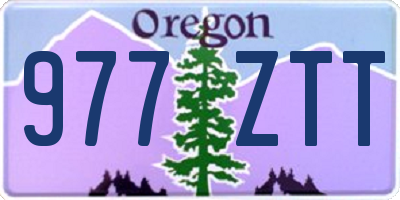 OR license plate 977ZTT