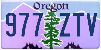 OR license plate 977ZTV