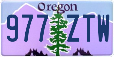 OR license plate 977ZTW