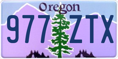 OR license plate 977ZTX
