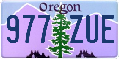 OR license plate 977ZUE