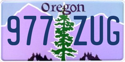 OR license plate 977ZUG