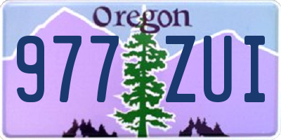 OR license plate 977ZUI