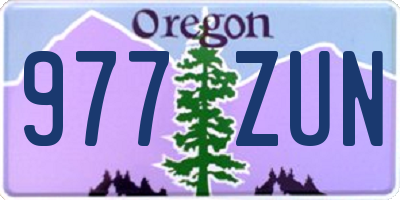 OR license plate 977ZUN