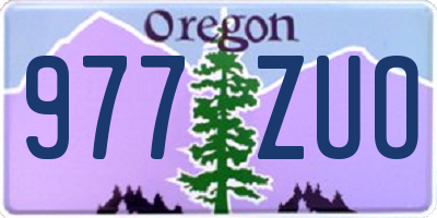 OR license plate 977ZUO