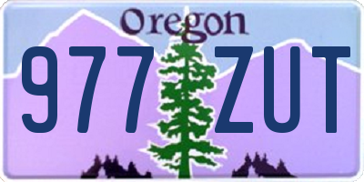 OR license plate 977ZUT