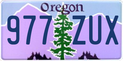 OR license plate 977ZUX