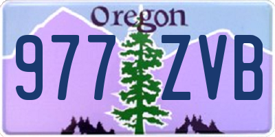 OR license plate 977ZVB