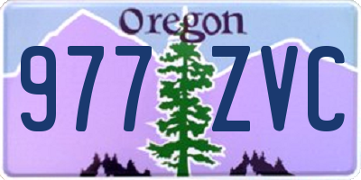 OR license plate 977ZVC