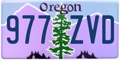 OR license plate 977ZVD