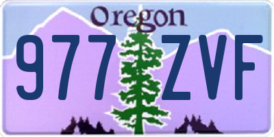 OR license plate 977ZVF