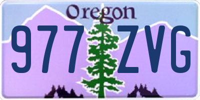 OR license plate 977ZVG