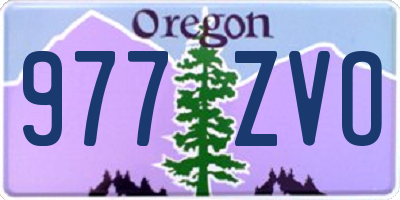 OR license plate 977ZVO