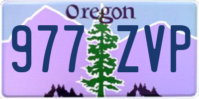 OR license plate 977ZVP