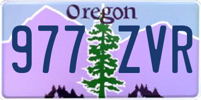 OR license plate 977ZVR