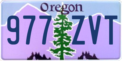 OR license plate 977ZVT