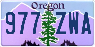 OR license plate 977ZWA