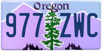 OR license plate 977ZWC