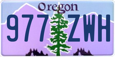 OR license plate 977ZWH