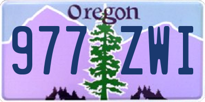 OR license plate 977ZWI