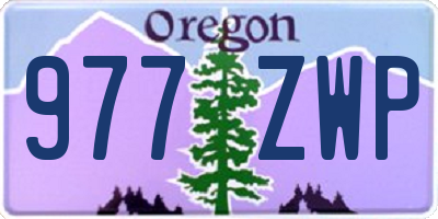 OR license plate 977ZWP