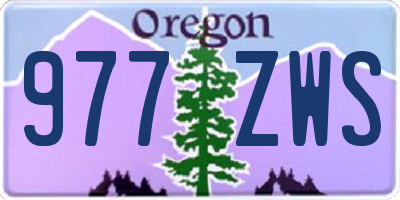 OR license plate 977ZWS