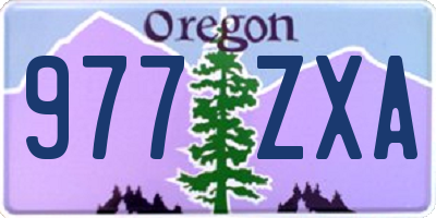 OR license plate 977ZXA