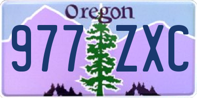 OR license plate 977ZXC