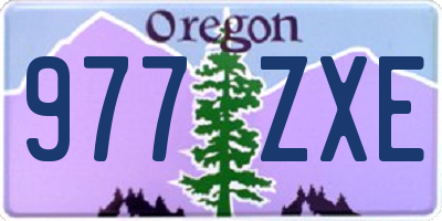 OR license plate 977ZXE