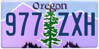 OR license plate 977ZXH