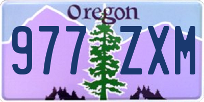 OR license plate 977ZXM