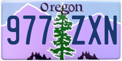 OR license plate 977ZXN