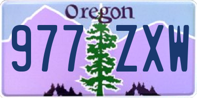 OR license plate 977ZXW
