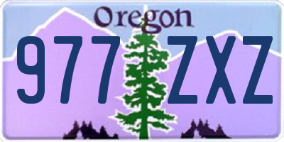 OR license plate 977ZXZ