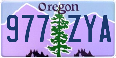 OR license plate 977ZYA