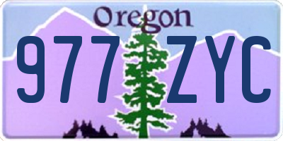OR license plate 977ZYC
