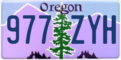 OR license plate 977ZYH