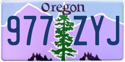 OR license plate 977ZYJ