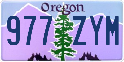 OR license plate 977ZYM