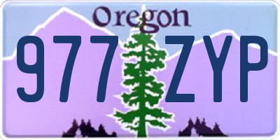 OR license plate 977ZYP