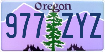 OR license plate 977ZYZ