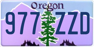 OR license plate 977ZZD