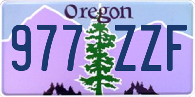 OR license plate 977ZZF