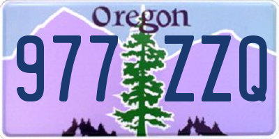 OR license plate 977ZZQ