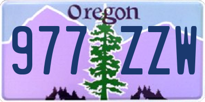 OR license plate 977ZZW