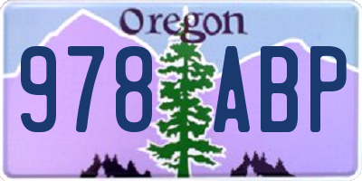 OR license plate 978ABP