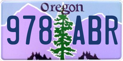 OR license plate 978ABR